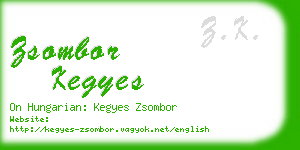 zsombor kegyes business card